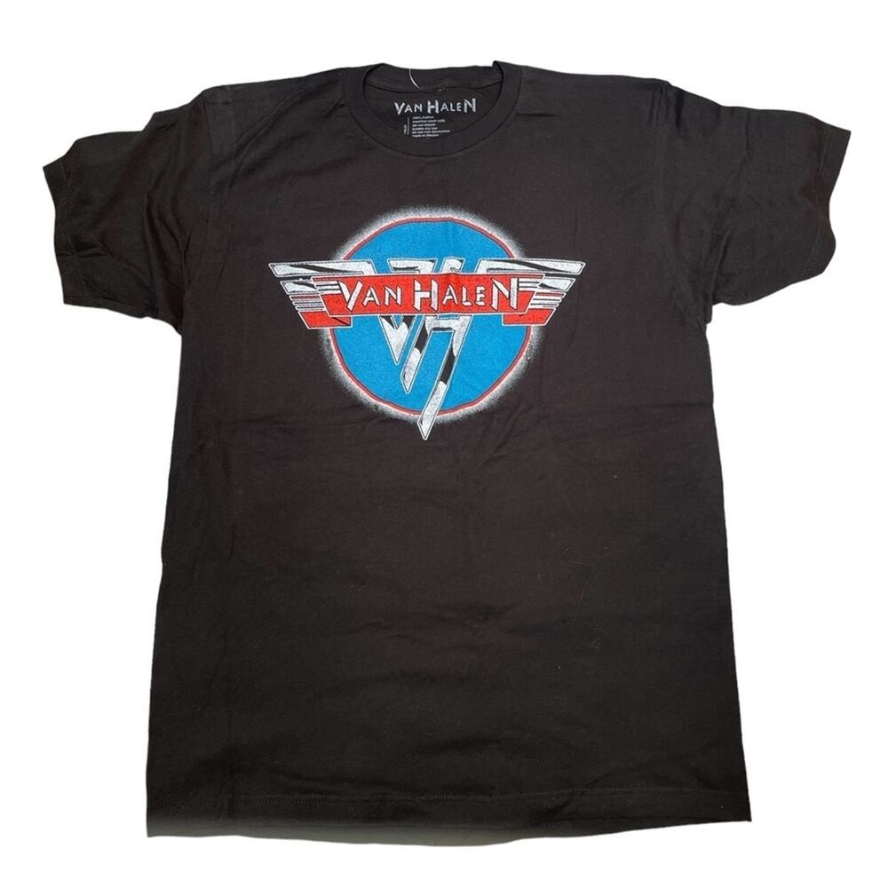 NWT Van Halen T-Shirt Large Band Rock Music Concert Cotton Graphic Tee Black
